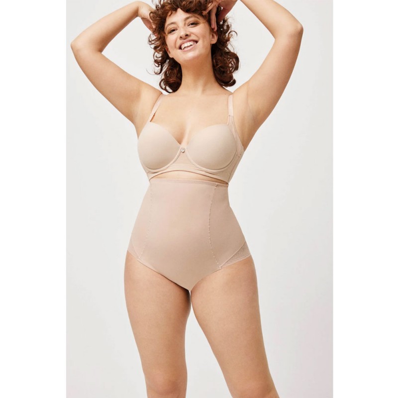 Ysabel Mora Λαστέξ Ψηλόμεσο Σλιπ Χωρίς Ραφές με Δαντέλα