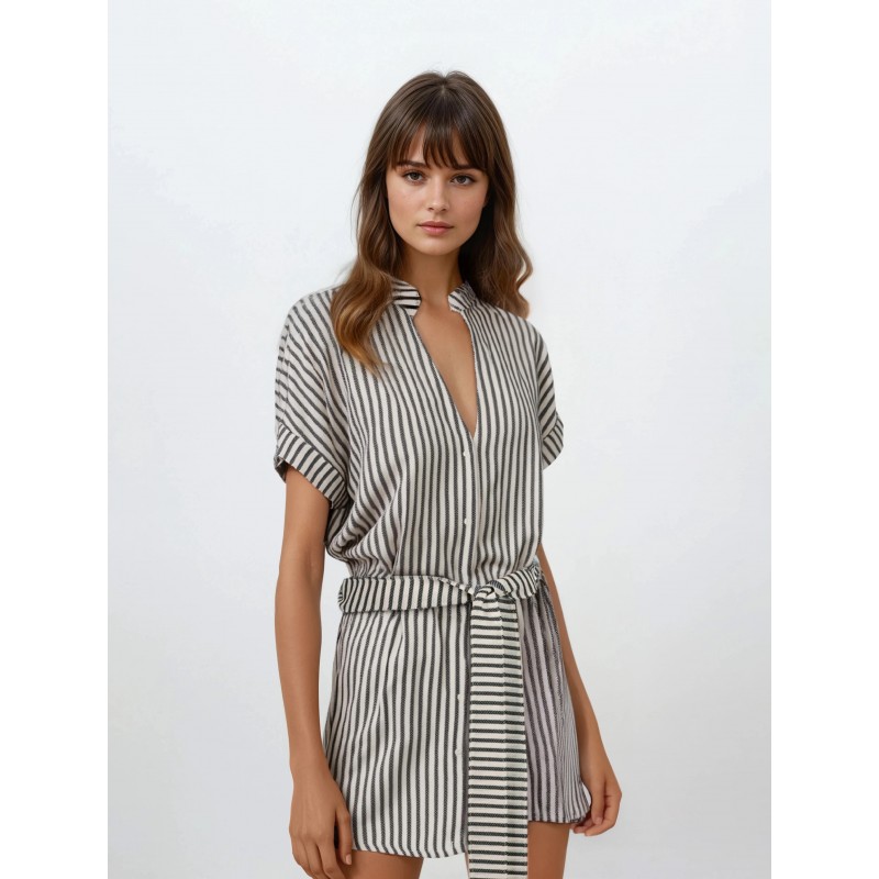 B127 - Black - BEACHWEAR STRIPE - (B127) B127 - Black - BEACHWEAR STRIPE - (B127)