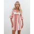 B137 - Type - BEACHWEAR EMBROIDERY RED- (B137)
