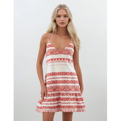 B139 - Type - BEACHWEAR EMBROIDERY RED- (B139)