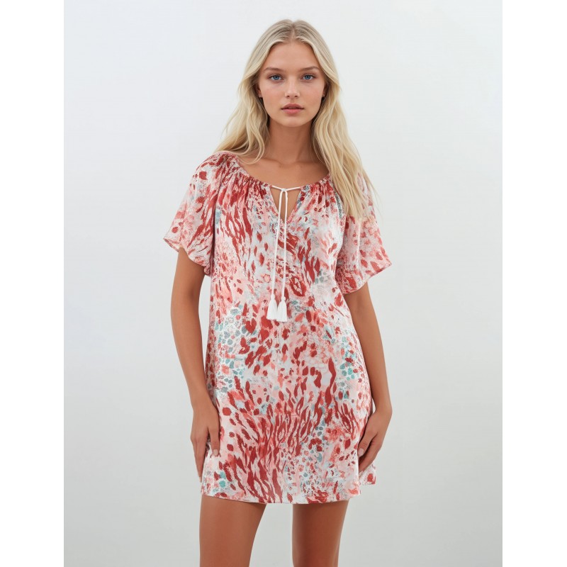 B144 - Type - BEACHWEAR RED LEOPARD- (B144) B144 - Type - BEACHWEAR RED LEOPARD- (B144)