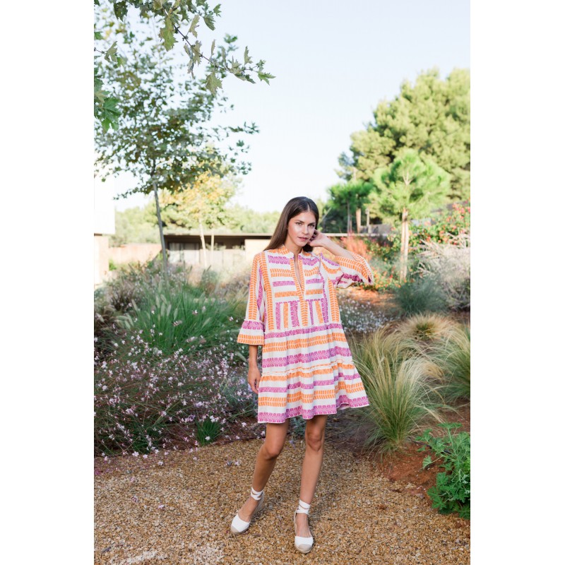 B158 - Type - BEACHWEAR MBROIDERY ORANGE- (B158)