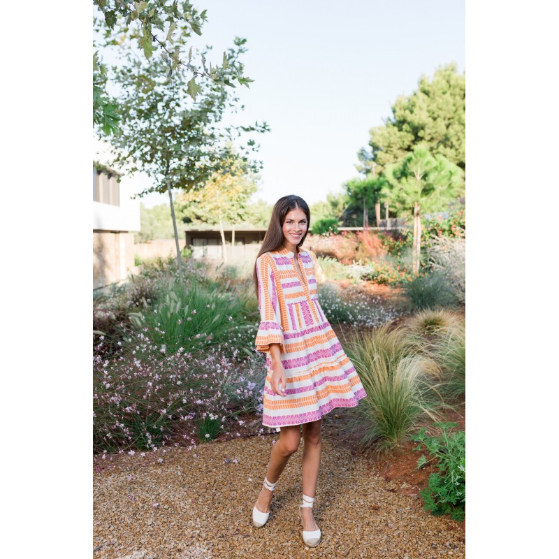 B158 - Type - BEACHWEAR MBROIDERY ORANGE- (B158)