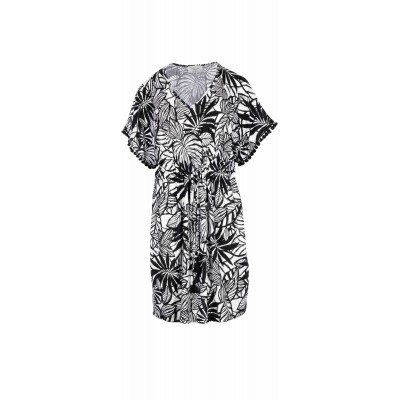 B187 - Type - BEACHWEAR BLACK FLOWER- (B187)