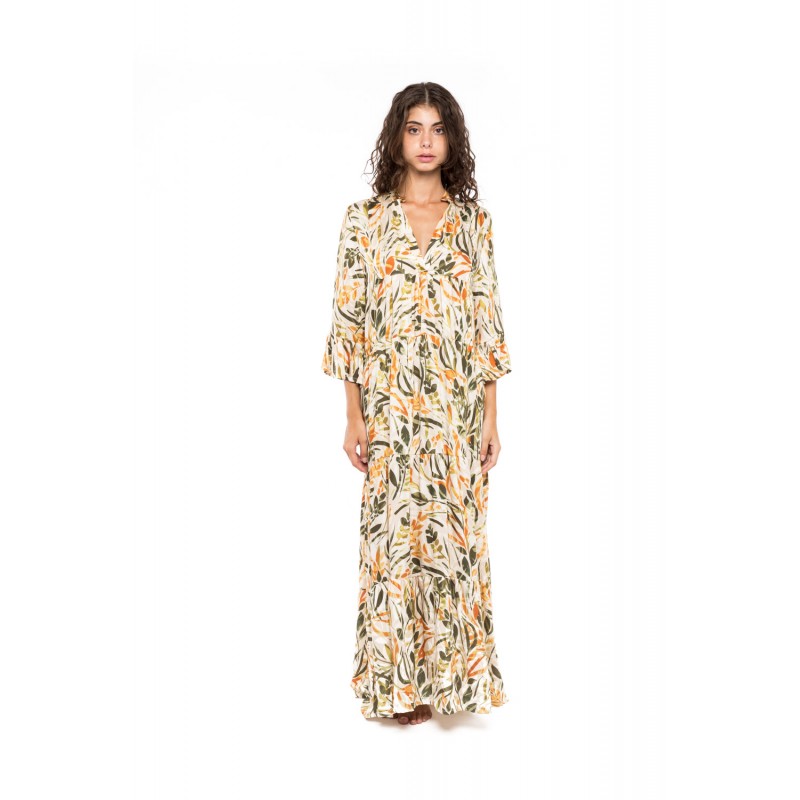 B201 - Type - BEACHWEAR LONG PASTEL GREEN LEAF- (B201) B201 - Type - BEACHWEAR LONG PASTEL GREEN LEAF- (B201)