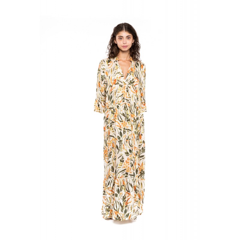 B201 - Type - BEACHWEAR LONG PASTEL GREEN LEAF- (B201) B201 - Type - BEACHWEAR LONG PASTEL GREEN LEAF- (B201)