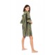 B240 - Black - BEACHWEAR GREEN & BLACK EMBROIDERY- (B240)