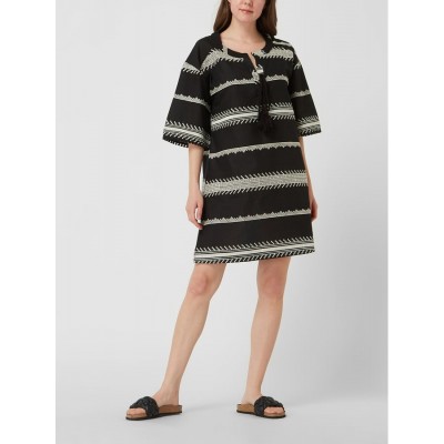 B242 - Black - BEACHWEAR GREEN & BLACK EMBROIDERY- (B242)