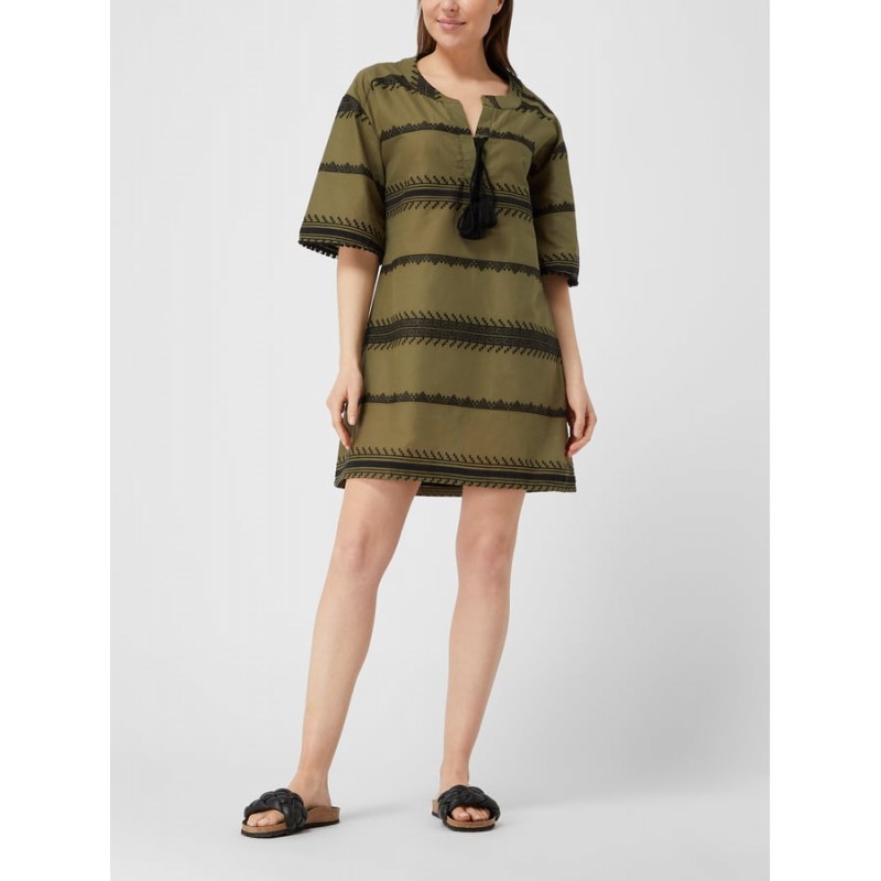 B242 - Oil Green - BEACHWEAR GREEN & BLACK EMBROIDERY- (B242)
