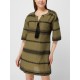 B242 - Oil Green - BEACHWEAR GREEN & BLACK EMBROIDERY- (B242)