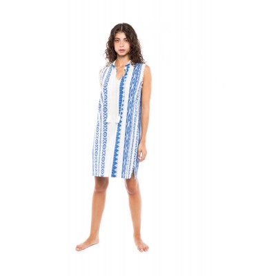 B265 - Type - BEACHWEAR BLUE EMBROIDERY- (B265) B265 - Type - BEACHWEAR BLUE EMBROIDERY- (B265)