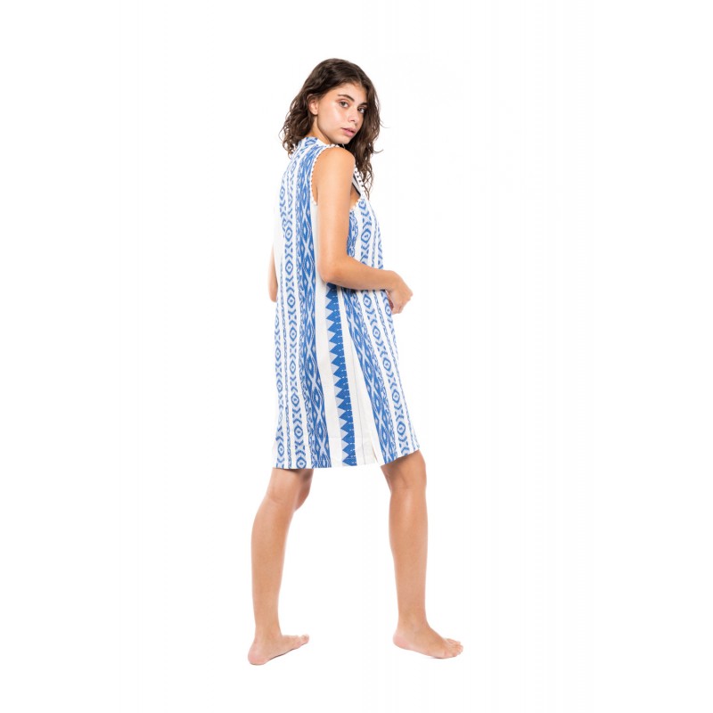 B265 - Type - BEACHWEAR BLUE EMBROIDERY- (B265) B265 - Type - BEACHWEAR BLUE EMBROIDERY- (B265)