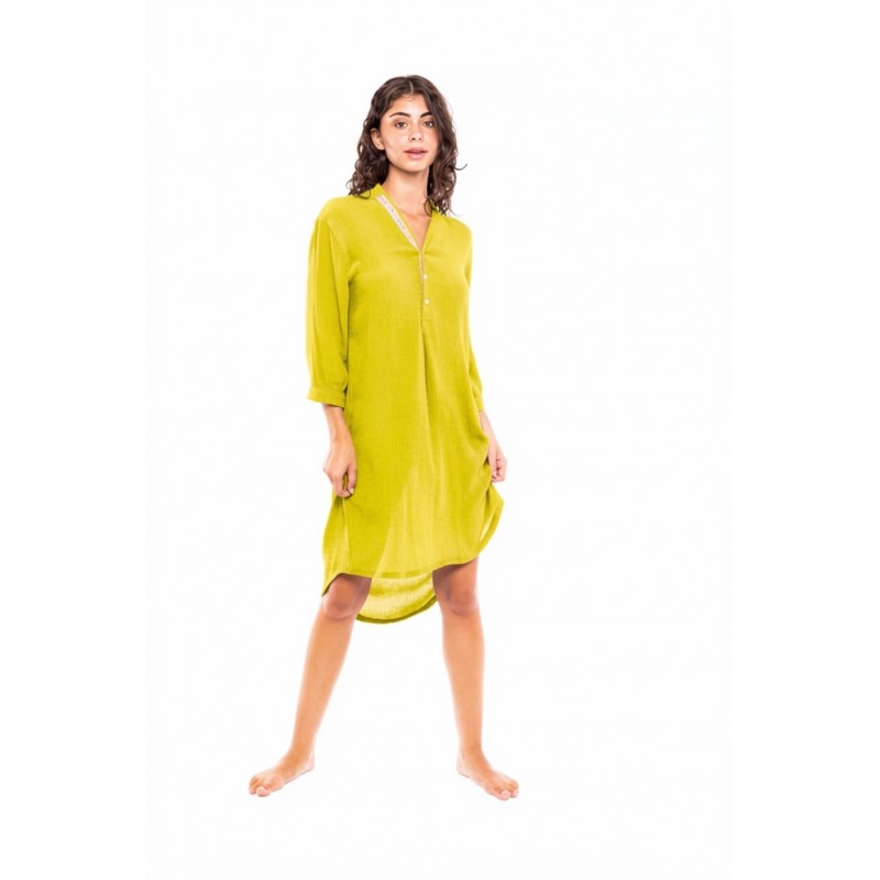 B269 - Yellow - BEACHWEAR CREPE BOHO- (B269) B269 - Yellow - BEACHWEAR CREPE BOHO- (B269)