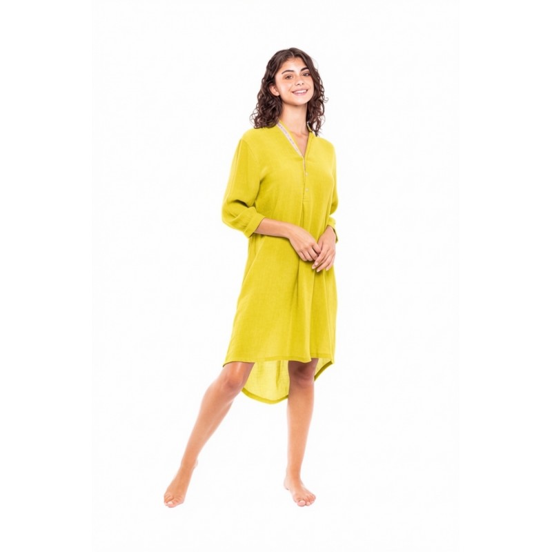 B269 - Yellow - BEACHWEAR CREPE BOHO- (B269) B269 - Yellow - BEACHWEAR CREPE BOHO- (B269)