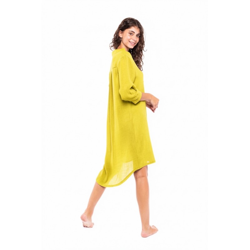 B269 - Yellow - BEACHWEAR CREPE BOHO- (B269) B269 - Yellow - BEACHWEAR CREPE BOHO- (B269)