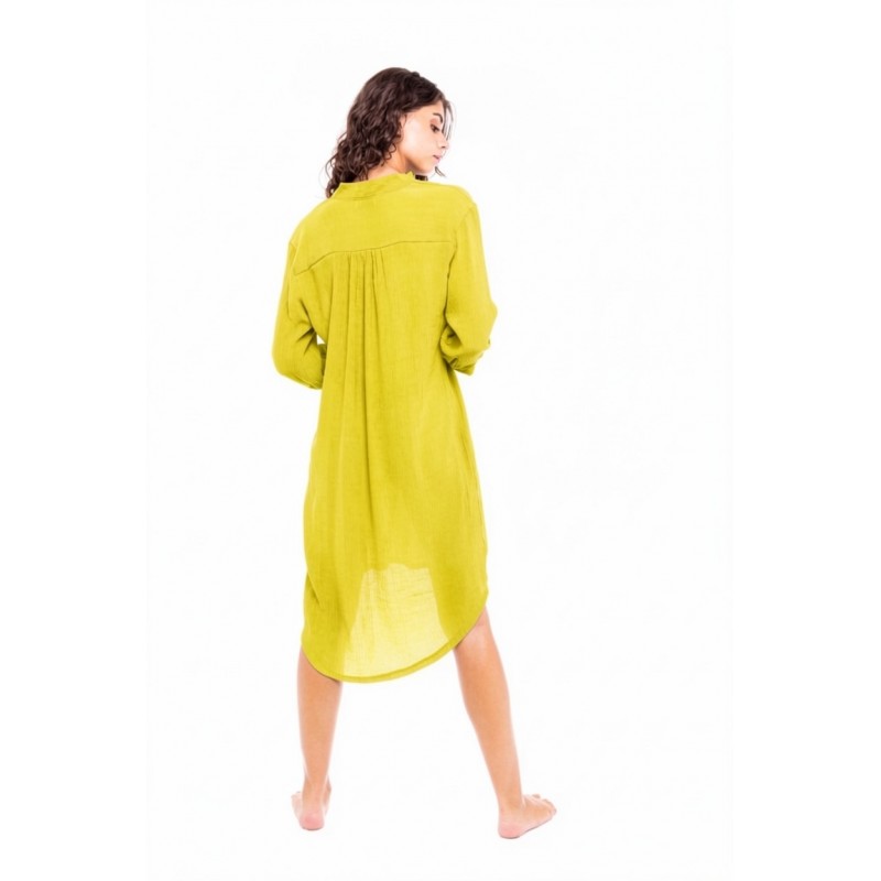 B269 - Yellow - BEACHWEAR CREPE BOHO- (B269) B269 - Yellow - BEACHWEAR CREPE BOHO- (B269)