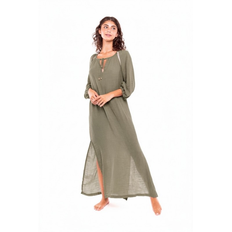 B270 - Elephant Grey - BEACHWEAR CREPE BOHO- (B270)
