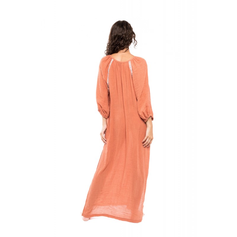B270 - Salmon - BEACHWEAR CREPE BOHO- (B270) B270 - Salmon - BEACHWEAR CREPE BOHO- (B270)