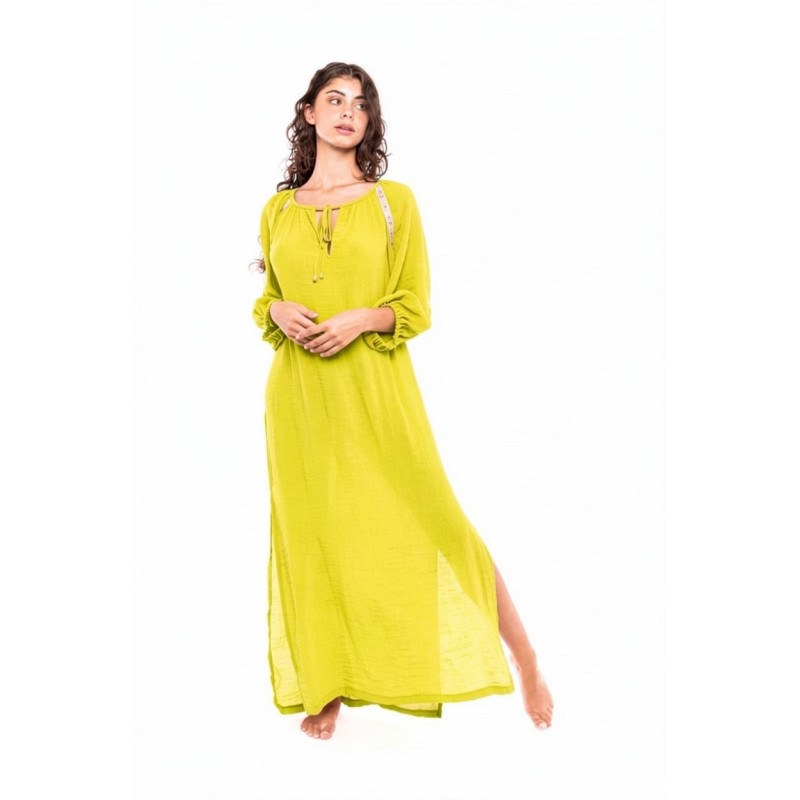 B270 - Yellow - BEACHWEAR CREPE BOHO- (B270) B270 - Yellow - BEACHWEAR CREPE BOHO- (B270)