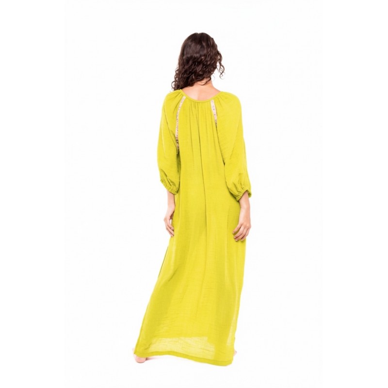 B270 - Yellow - BEACHWEAR CREPE BOHO- (B270) B270 - Yellow - BEACHWEAR CREPE BOHO- (B270)