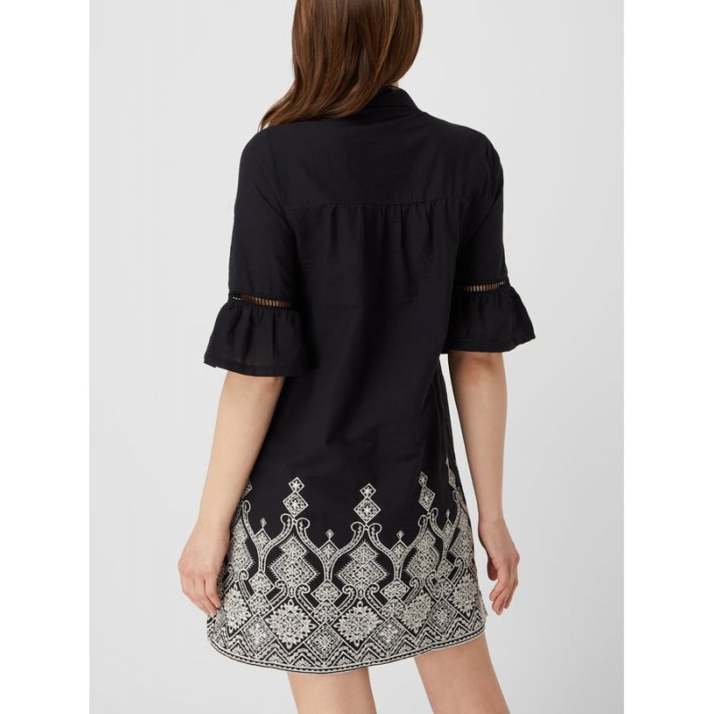 B276 - Black - BEACHWEAR EMBROIDERY BLACK- (B276)