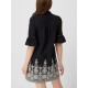 B276 - Black - BEACHWEAR EMBROIDERY BLACK- (B276)