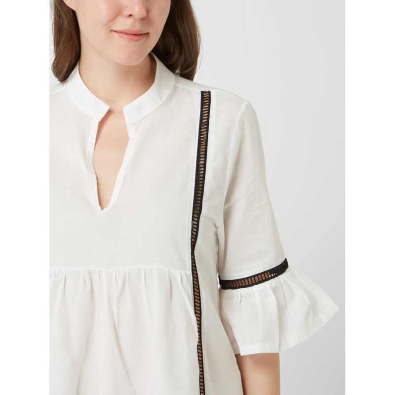 B276 - White - BEACHWEAR EMBROIDERY BLACK- (B276) B276 - White - BEACHWEAR EMBROIDERY BLACK- (B276)