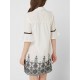 B276 - White - BEACHWEAR EMBROIDERY BLACK- (B276) B276 - White - BEACHWEAR EMBROIDERY BLACK- (B276)
