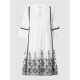 B276 - White - BEACHWEAR EMBROIDERY BLACK- (B276) B276 - White - BEACHWEAR EMBROIDERY BLACK- (B276)