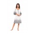 B277 - White - BEACHWEAR EMBROIDERY BLACK- (B277)