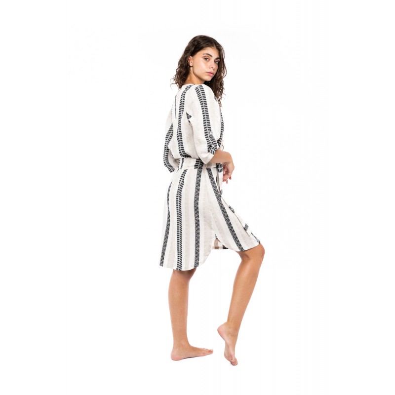 B301 - Type - BEACHWEAR BEIGE & BLACK EMBROIDERY - (B301)