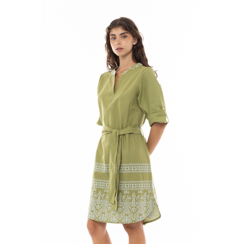B328 - Type - BEACHWEAR EMBROIDERY GREEN- (B328) B328 - Type - BEACHWEAR EMBROIDERY GREEN- (B328)