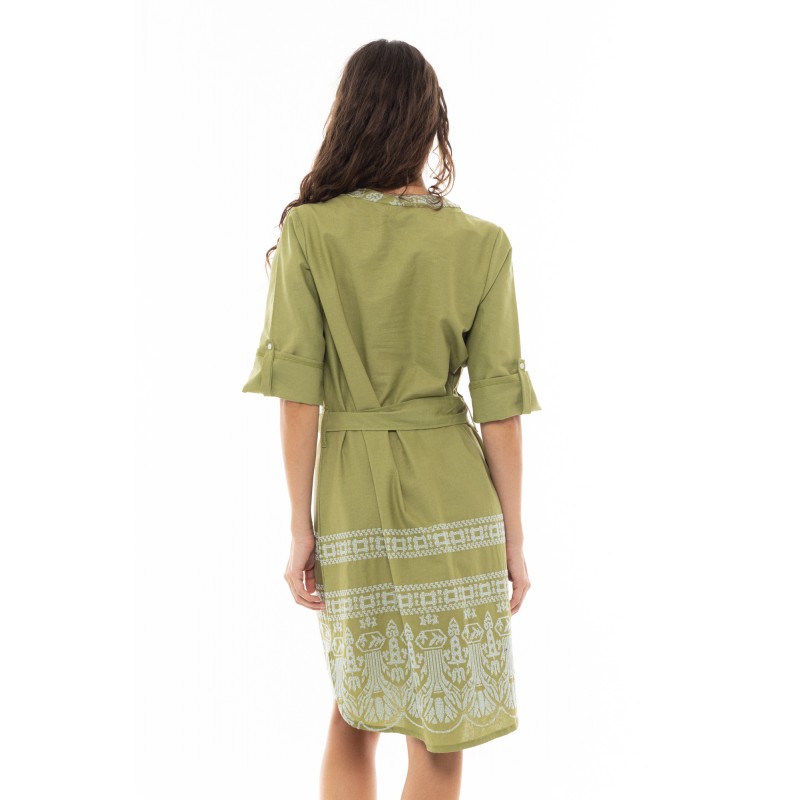 B328 - Type - BEACHWEAR EMBROIDERY GREEN- (B328) B328 - Type - BEACHWEAR EMBROIDERY GREEN- (B328)