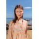 B334 - Orange - BEACHWEAR EMBROIDERY CROWN- (B334) B334 - Orange - BEACHWEAR EMBROIDERY CROWN- (B334)