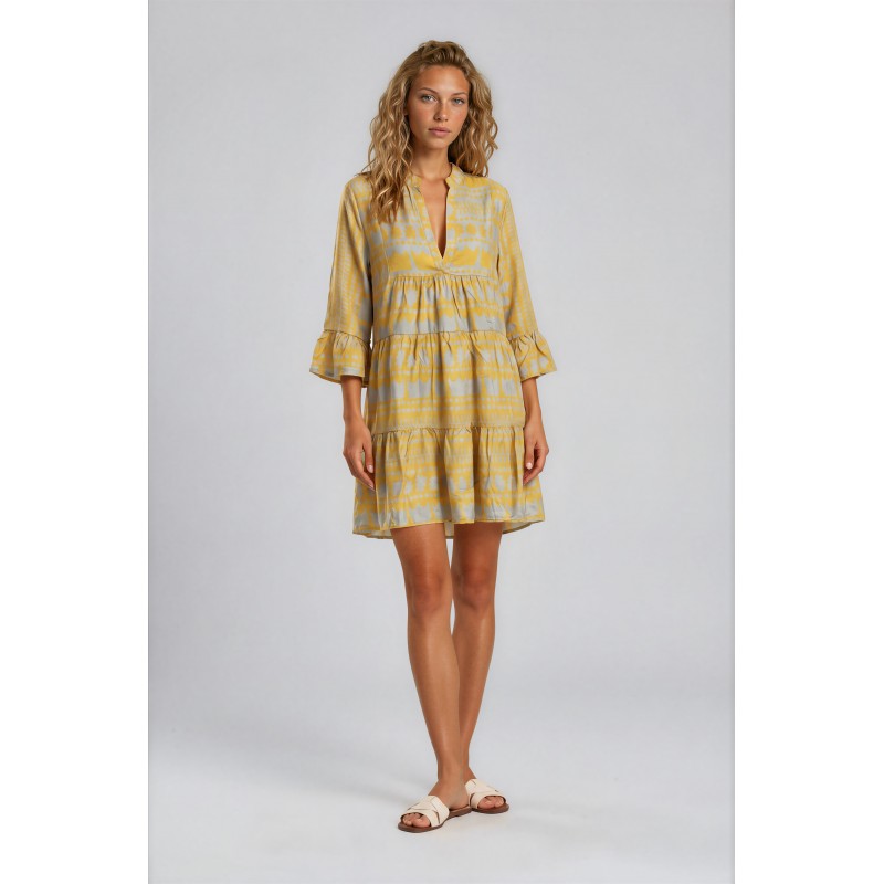 B334 - Yellow - BEACHWEAR EMBROIDERY CROWN- (B334)