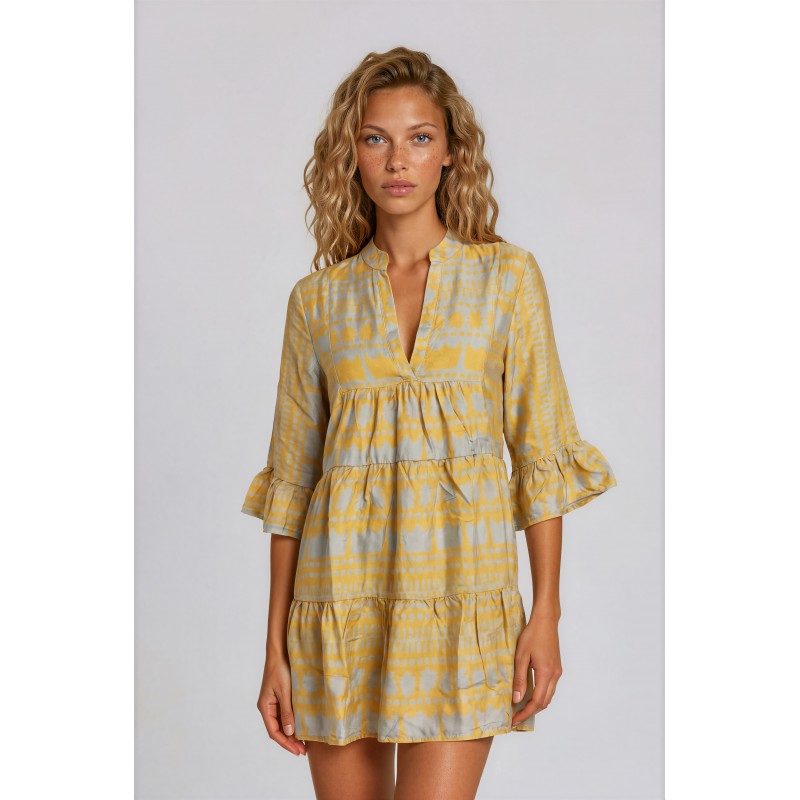 B334 - Yellow - BEACHWEAR EMBROIDERY CROWN- (B334)