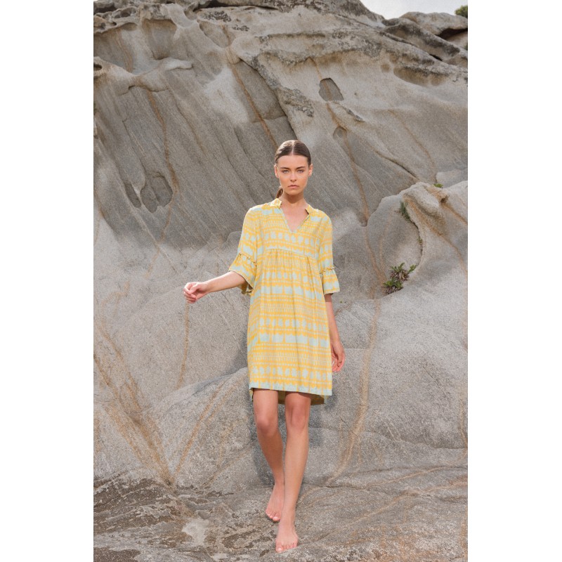 B335 - Yellow - BEACHWEAR EMBROIDERY CROWN- (B335) B335 - Yellow - BEACHWEAR EMBROIDERY CROWN- (B335)