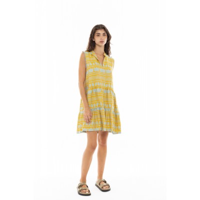 B336 - Yellow - BEACHWEAR EMBROIDERY CROWN- (B336) B336 - Yellow - BEACHWEAR EMBROIDERY CROWN- (B336)