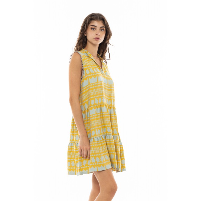 B336 - Yellow - BEACHWEAR EMBROIDERY CROWN- (B336)
