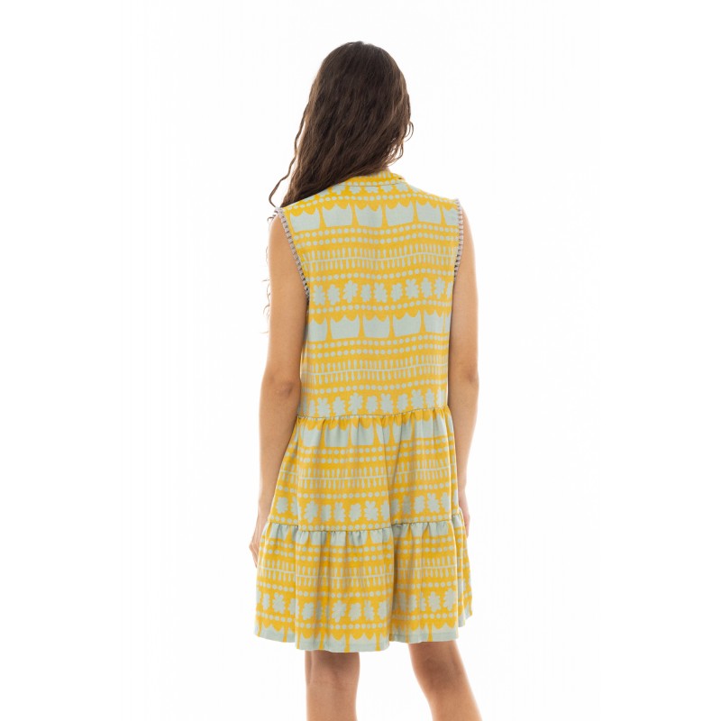 B336 - Yellow - BEACHWEAR EMBROIDERY CROWN- (B336)