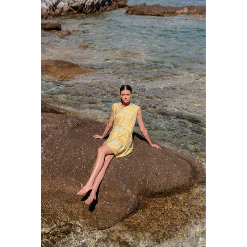 B336 - Yellow - BEACHWEAR EMBROIDERY CROWN- (B336)