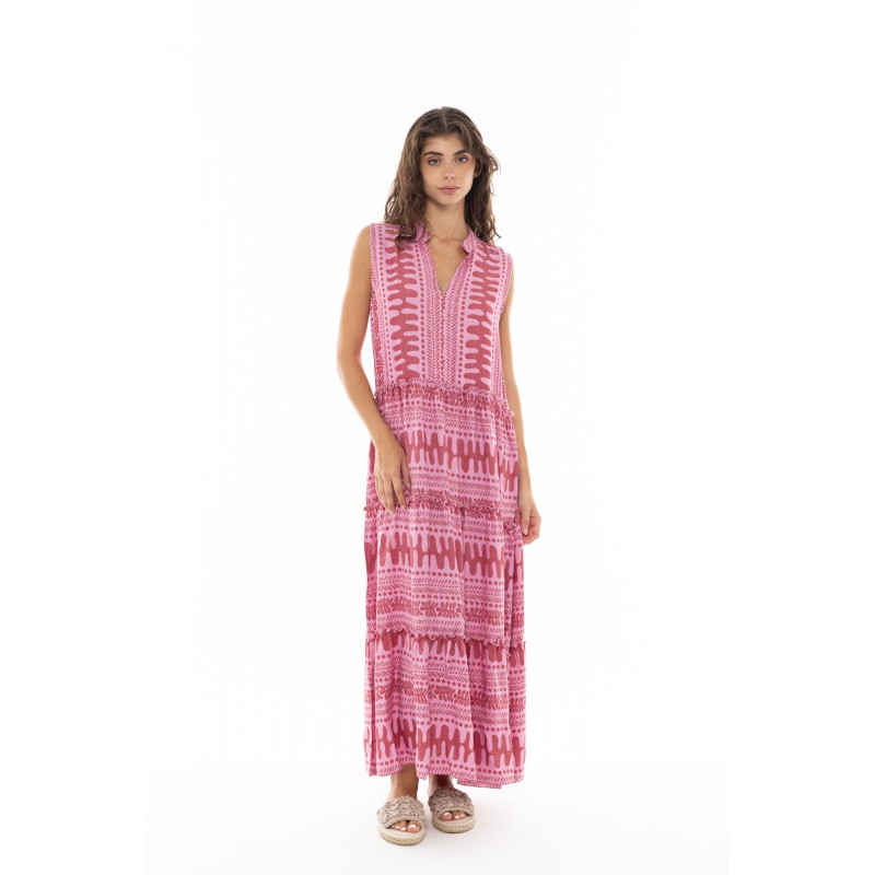 B341 - Dusty Pink - BEACHWEAR EMBROIDERY DOT- (B341) B341 - Dusty Pink - BEACHWEAR EMBROIDERY DOT- (B341)