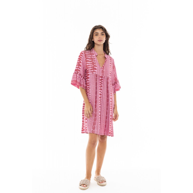 B342 - Dusty Pink - BEACHWEAR EMBROIDERY DOT- (B342)