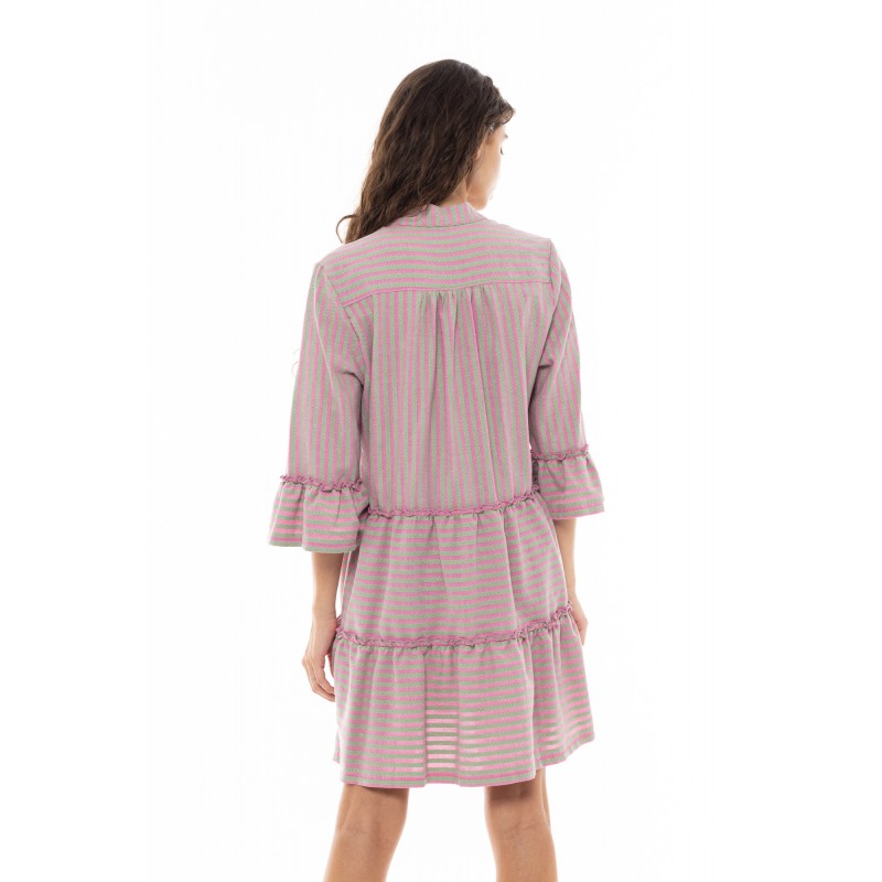 B345 - Type - BEACHWEAR STRIPE PINK GREEN- (B345) B345 - Type - BEACHWEAR STRIPE PINK GREEN- (B345)