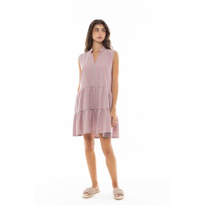 B346 - Type - BEACHWEAR STRIPE PINK GREEN- (B346) B346 - Type - BEACHWEAR STRIPE PINK GREEN- (B346)