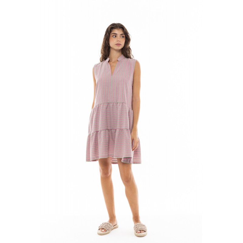 B346 - Type - BEACHWEAR STRIPE PINK GREEN- (B346) B346 - Type - BEACHWEAR STRIPE PINK GREEN- (B346)