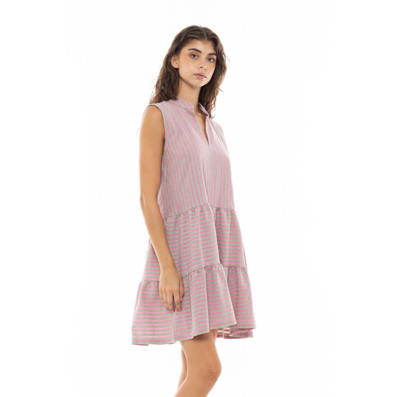B346 - Type - BEACHWEAR STRIPE PINK GREEN- (B346) B346 - Type - BEACHWEAR STRIPE PINK GREEN- (B346)