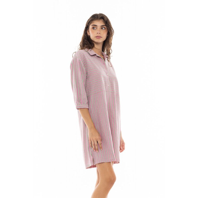 B347 - Type - BEACHWEAR STRIPE PINK GREEN- (B347) B347 - Type - BEACHWEAR STRIPE PINK GREEN- (B347)