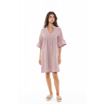 B348 - Type - BEACHWEAR STRIPE PINK GREEN- (B348) B348 - Type - BEACHWEAR STRIPE PINK GREEN- (B348)