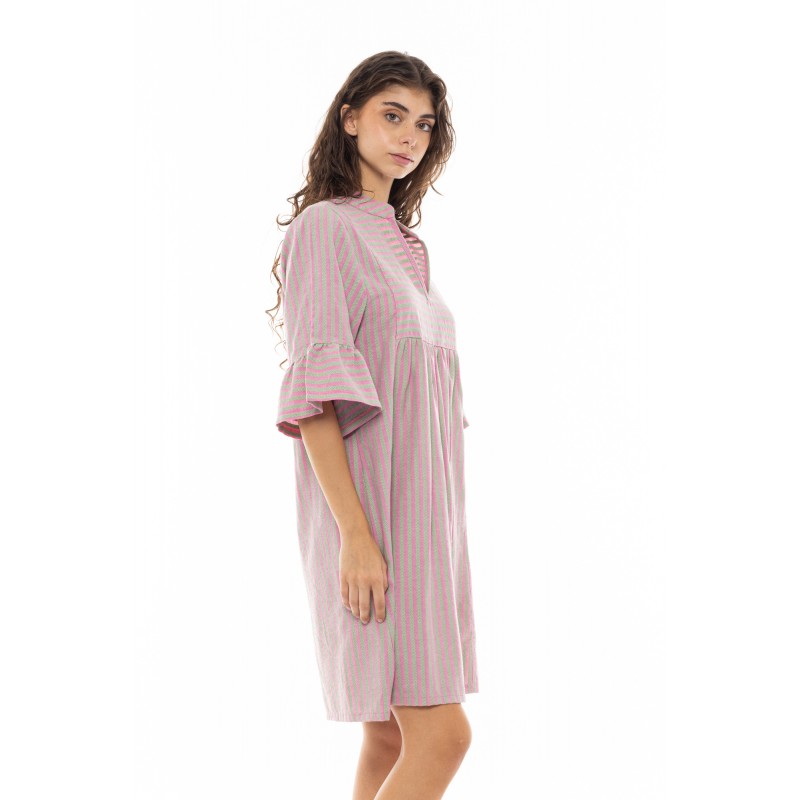 B348 - Type - BEACHWEAR STRIPE PINK GREEN- (B348) B348 - Type - BEACHWEAR STRIPE PINK GREEN- (B348)